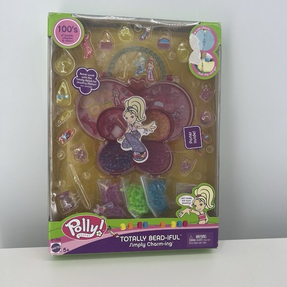 2004 Polly Pocket Mattel Totally BEADiful Simply CHARMing Jewelry Making Kit VTG - Picture 1 of 17